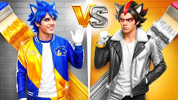 Gold Sonic vs Silver Shadow! How to Escape from Eggman`s Squid Game?