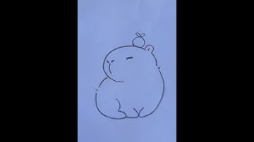 How to draw capybara 😊 #drawing #shorts #easydrawing #capybara #cute
