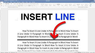 How To Insert A Line Under A Paragraph In Word