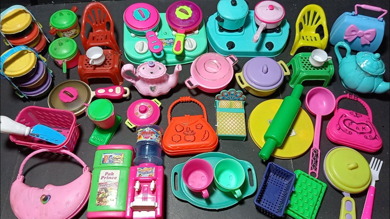 Satisfying with unboxing cute pink cooking play sets | Asmr toys - YouTube
