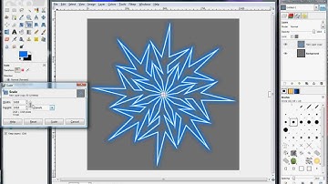 How to make glowing snowflakes with Gimp