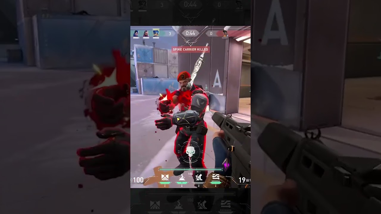 run and gun  with neon valorant