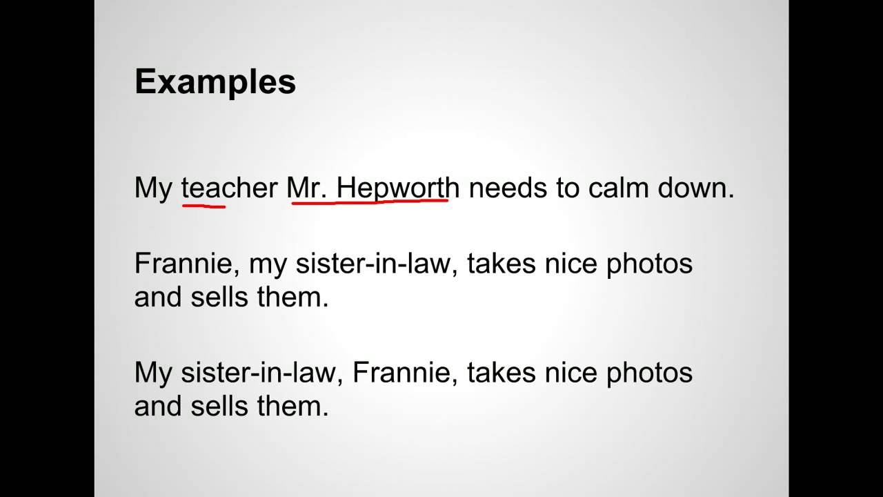 Appositive Phrases YouTube