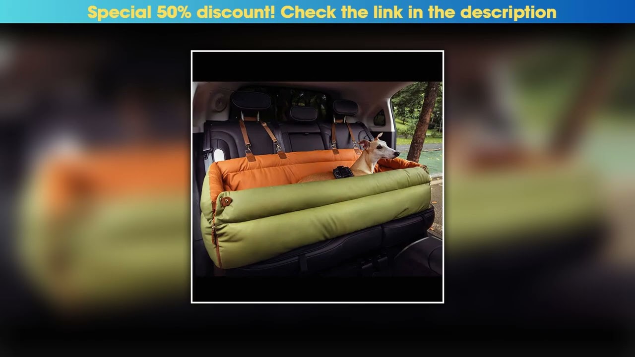 Flash Sale Luxury Dog Beds Faux Leather Dog Car Seat Booster Double Seats Pet Car Seat Bed with Saf
