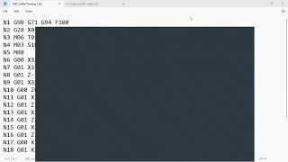 CNC Simulator | Absolute coordinate system | Step turning | Diameter coordinates
