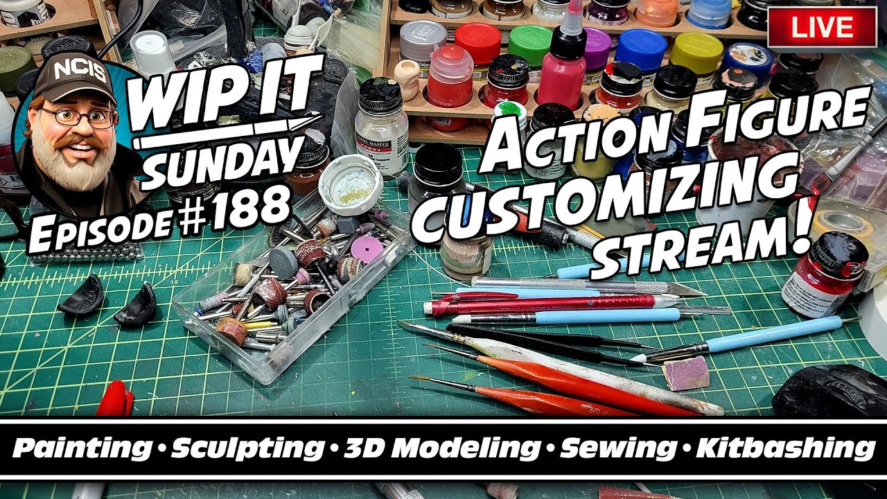 Action Figure Customizing - WIP IT Sunday Live - Episode 