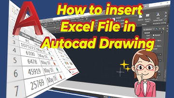 How to insert MS Excel file into AutoCAD //Data Link//Excel//AutoCAD