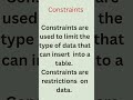 What are the 4 Constraints in DBMS?| Competitive Exams