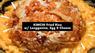 [ASMR] KIMCHI Fried Rice w/ Longganisa, Egg & Cheese