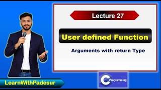 Function- With Arguments and With Return Type