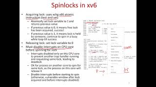 Operating Systems Lecture 29: Locking in xv6