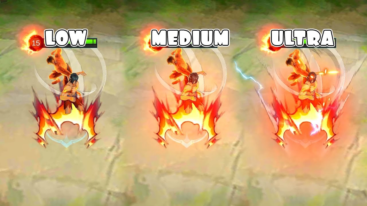 Yin New Attack on Titan | Eren Yeager Skin in Different Graphics ...