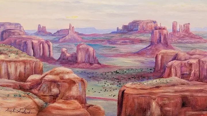 Desert Canyon Landscape Acrylic Painting LIVE Tuto...