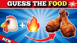 Guess the Food by Emoji 🍔🍗 | Food Quiz Hard | @QuizBlitz_@MonkeyQuiz.