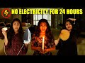 LIVING WITHOUT ELECTRICITY FOR 24 HOURS CHALLENGE | മൊത്തം ഇരുട്ടാണ് 😂| PULLOTHI image