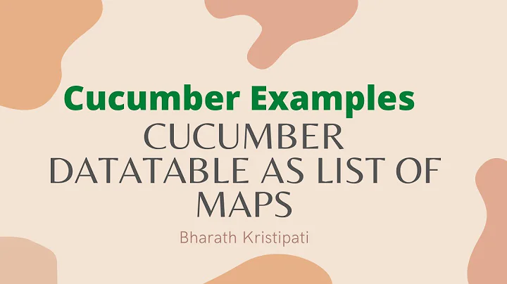 SST3 || API 18 || Cucumber DataTable as List of Maps