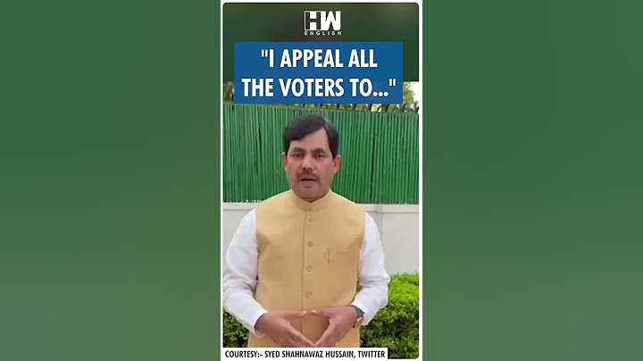 #Shorts | "I appeal all the voters to..." | BJP | Syed Shahnawaz Hussain | Lok Sabha Elections 2024
