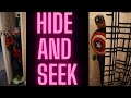 Captain America and Spiderman play hide and seek!