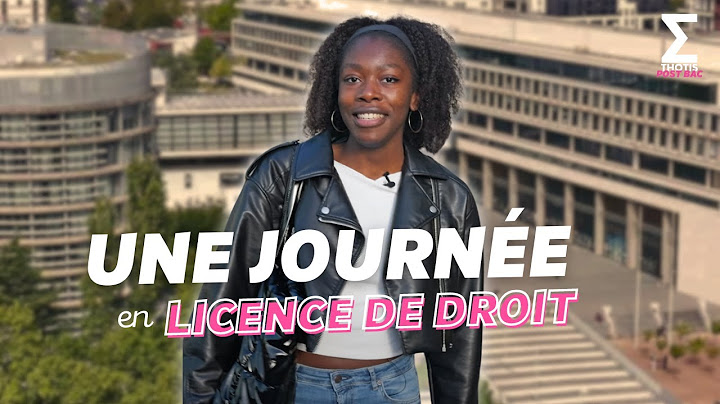 UNE JOURNÉE EN LICENCE DE DROIT