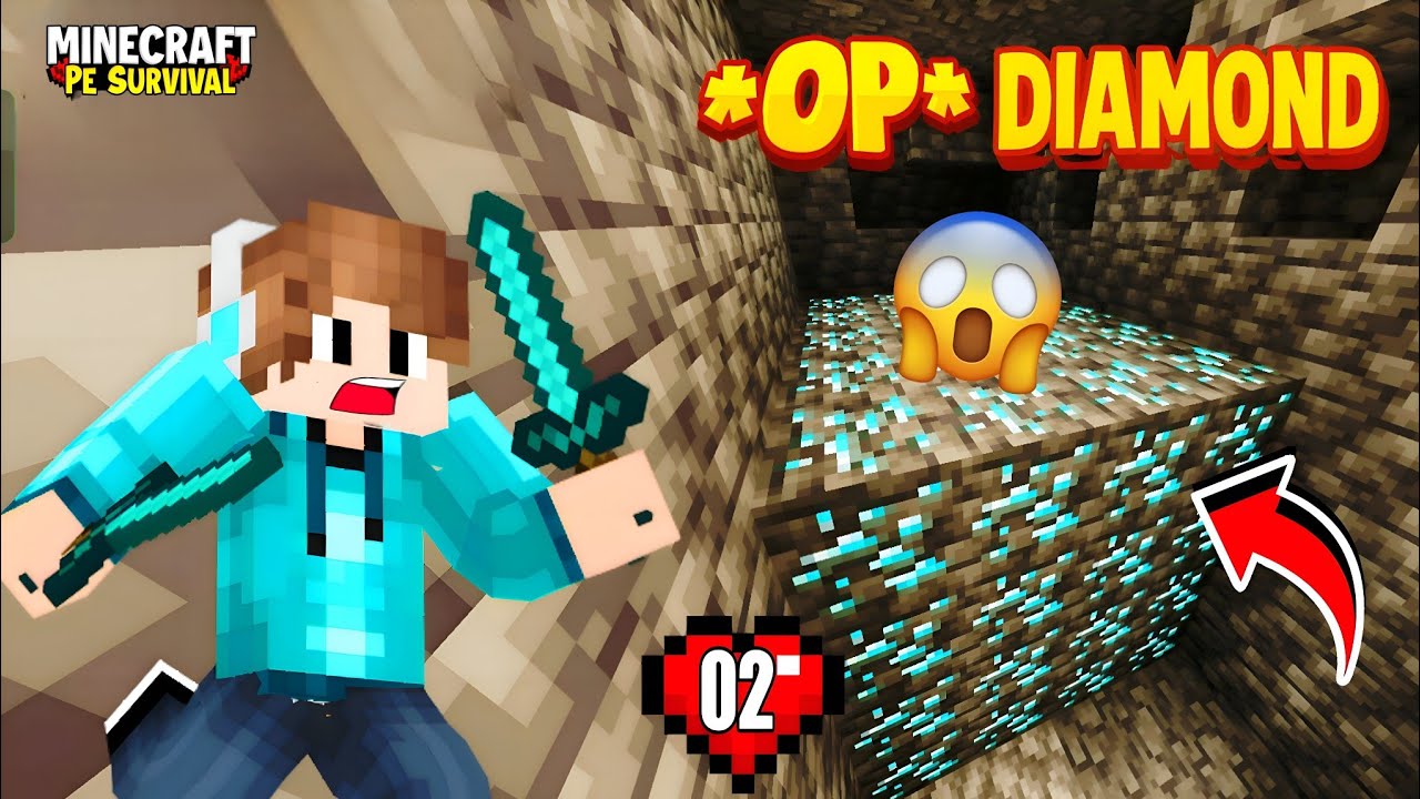 Minecraft PE Survival Series Ep 2 🔥| Found OP Diamonds - YouTube