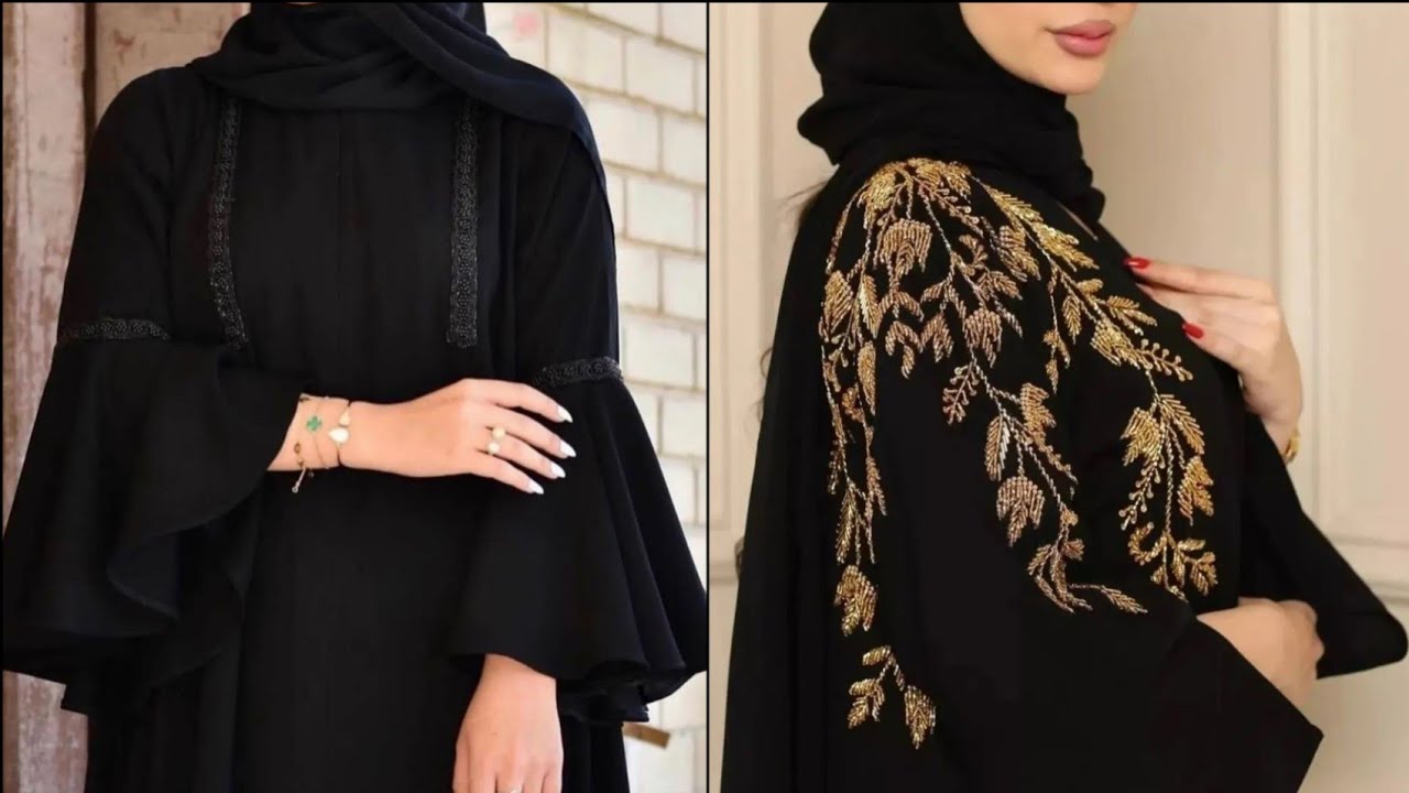 للأنيقات وبس 🔥 أروع تشكيله عبايات خليجيه سوداء صيف 2023🔥عبايات خروج للمحجبات 🔥 موديلات شياكه