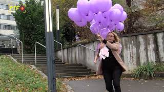 Luftballonaktion zum Weltfrühgeborenentag