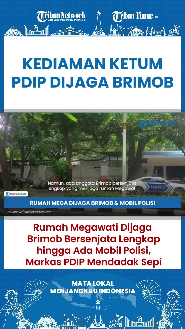 SHORT Rumah Megawati Dijaga Brimob Bersenjata Lengkap Usai 'Anak Emasnya' Jadi Tersangka KPK!