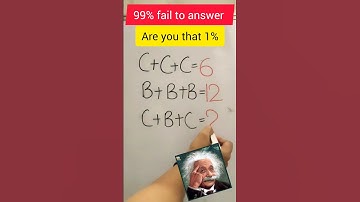 only Genius can answer| 99% fail #maths #viral #puzzle #genius #trending #mathstricks #iqtest