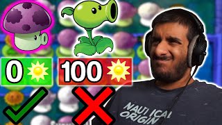 تحدي الفوز في مرحلة بنبتات اقل من 100 شمس!! ☀️☀️ | Plants vs Zombies #14