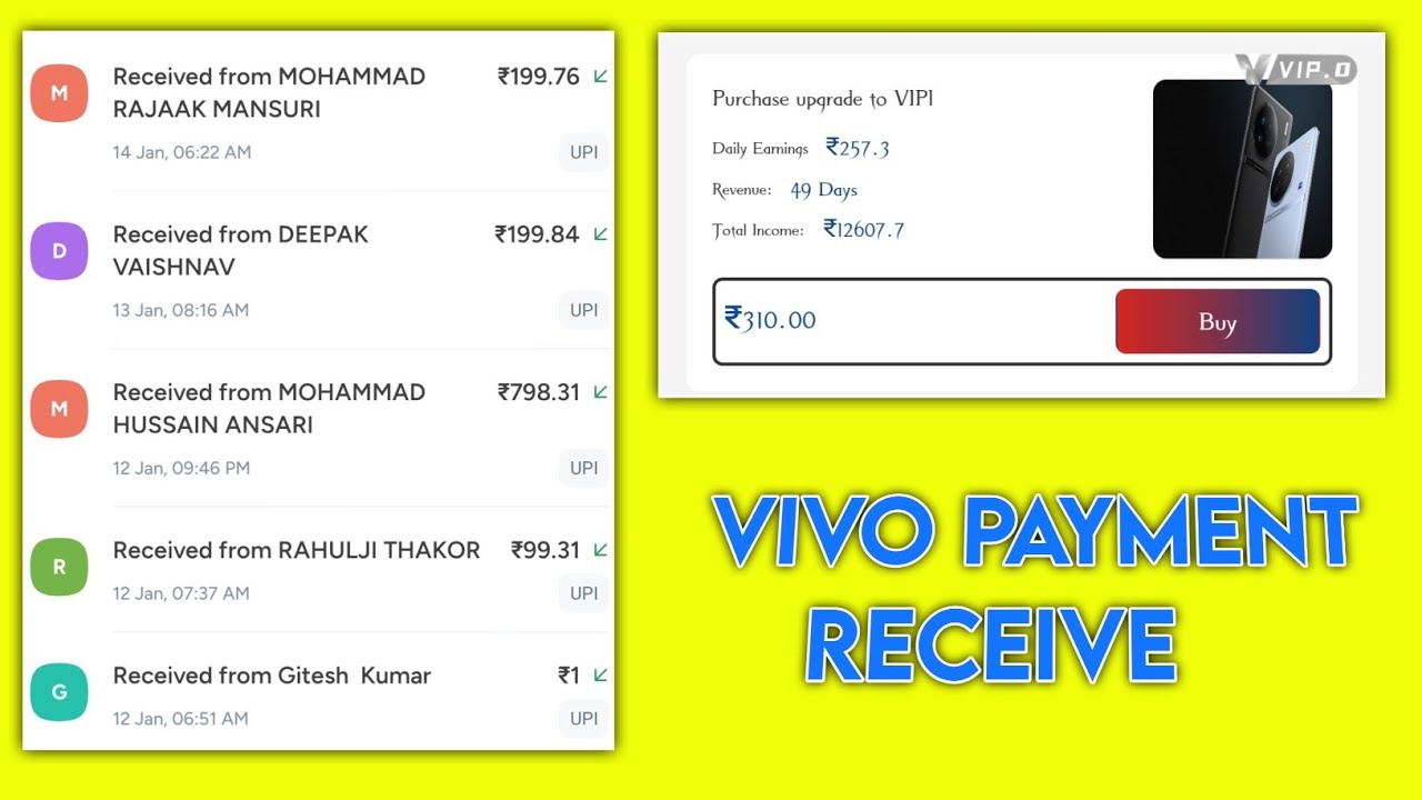 Vivo Best Investment Website Daily Income | New Vivo PowerEarning Site | New Erning App Today 🤑 