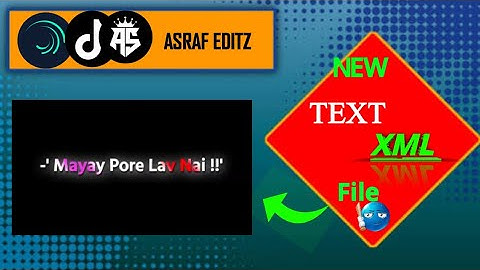 New  Xml File  ||Attitude LyricsVideo ||Black Screen Xml| Xml File |Alight Motion