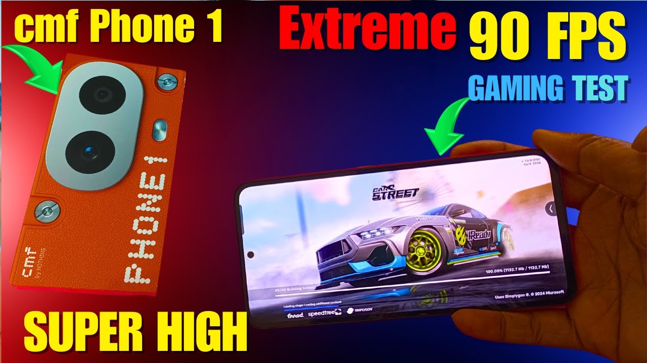 CMF Phone 1 CarX STREET Gaming Test with 90 FPS Meter ! Best Gaming ...