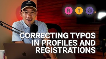 Correcting Typos in Profiles and Registrations