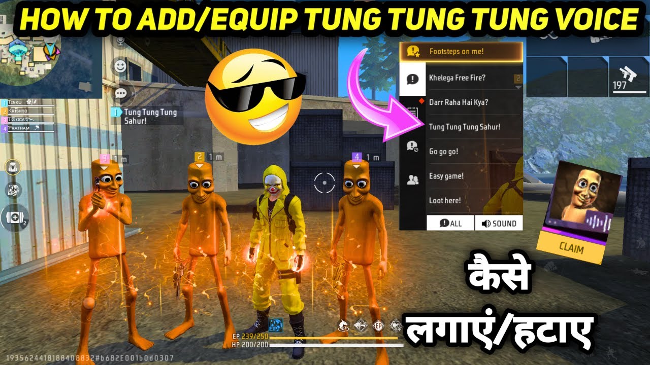 Tung Tung Tung Sahur New Voice Pack Kaise Set/Use Karen | How To Equip/Grab New Hindi Voice Lagaye
