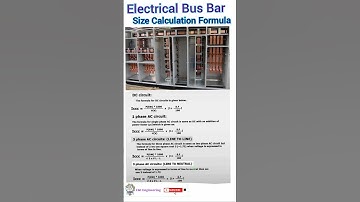 Electrical Bus Bar size calculation formula | bus bar formula #electrical #busbar #electricalpanel