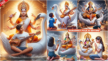 Saraswati Puja 3D Ai Photo Editing T Shirt Name Images | Bing Ai | Bing image creator tutorial FREE