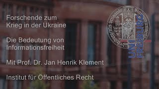 Die Bedeutung von Informationsfreiheit - Henrik Klement - Universität Freiburg