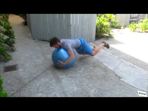 Swiss Ball Prone Lateral Roll #2