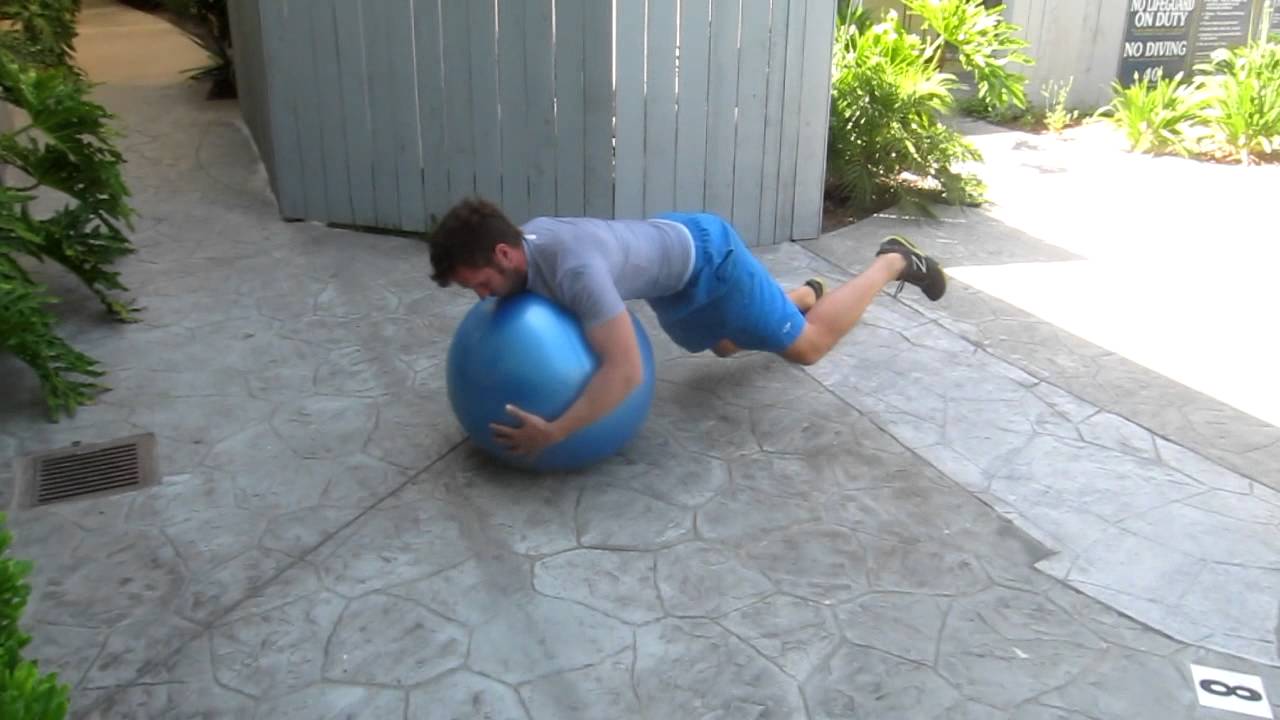 Swiss Ball Prone Lateral Roll 2 YouTube