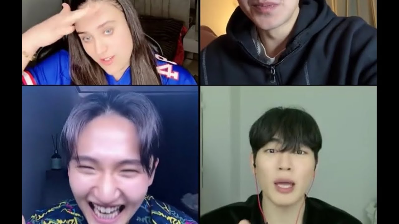 بث مع زيهو و منجا و عشوائيات كوريين😂😂