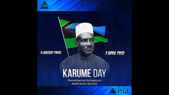 Let's reflect on the legacy of Abeid Amani Karume this Karume Day.  🇹🇿🌴✅✨#karumeday