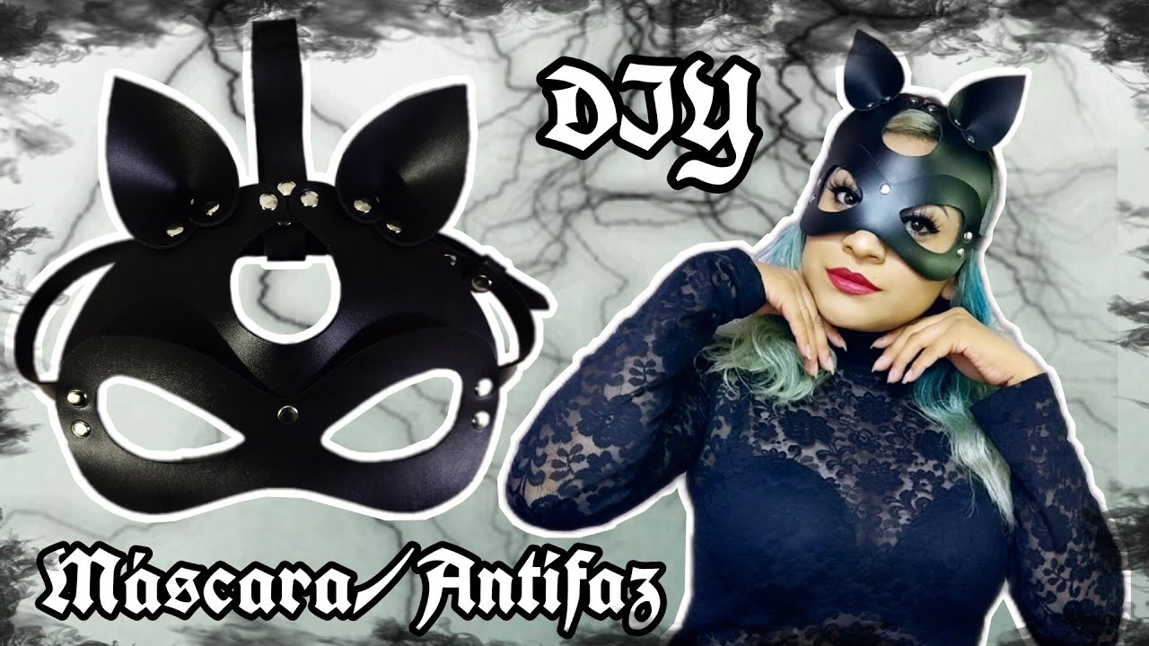 Máscara/Antifaz con orejas de gato -DIY - Goth 🖤 Lady Blue