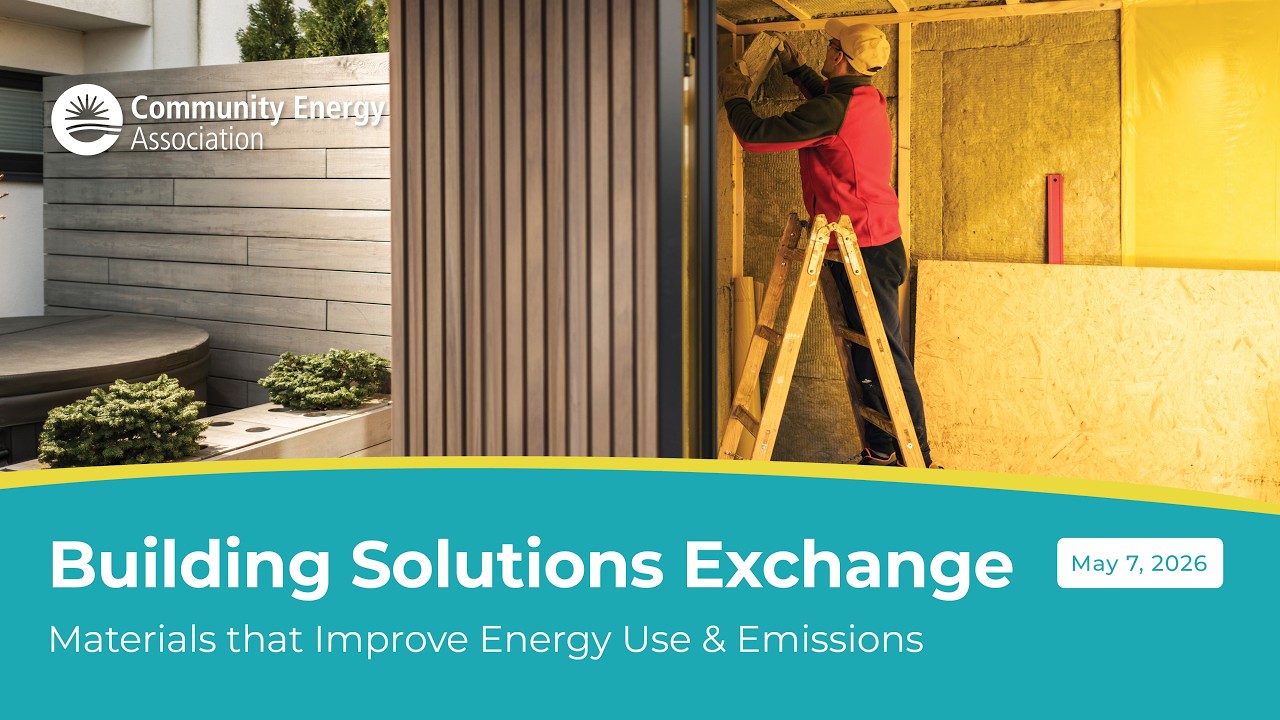 Real‑world lessons on selecting construction materials for an energy efficient build that also limits embodied carbon emissions.

Elisabeth Baudinead with Carbon Wise and our expert panelists Erica Wolowidnyk, Mike Coen and Dan Thompson, discuss supply chain realities and decision‑making in different contexts, including rural and remote communities, cold‑climate conditions, tariffs, and emerging materials.

Gain practical insights into balancing performance, cost, and carbon intensity when selecting materials. This webinar highlights cost-effective approaches, strategies to preserve energy efficiency, and ways to reduce embodied carbon — while exploring how thoughtful material choices can support both project budgets and high-performance outcomes.

Part of the Building Solutions Exchange

This event series is a unique opportunity for builders and contractors to hear from other experts in the field, ask questions, and share their own knowledge and expertise.

The Building Solutions Exchange is sponsored by Macdonald Mechanical Inc. an Okanagan heat pump and energy efficiency expert.

Brought to you by the Community Energy Association with the support of BC Hydro.