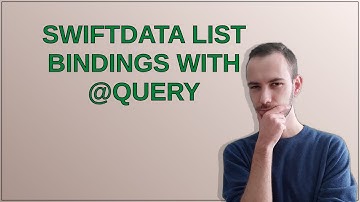 SwiftData list bindings with @Query