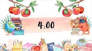 🍎 4 Minute Study Timer | Back-to-School 🍏📚🎨