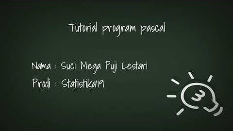 TUTORIAL PROGRAM PASCAL 💫 PART II #StatistikaUnimus #Unimus #FmipaUnimus