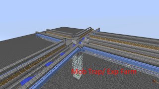 (Before Ocean Update)Minecraft Very Efficient Mob Trap Exp Farm Always One Hit!