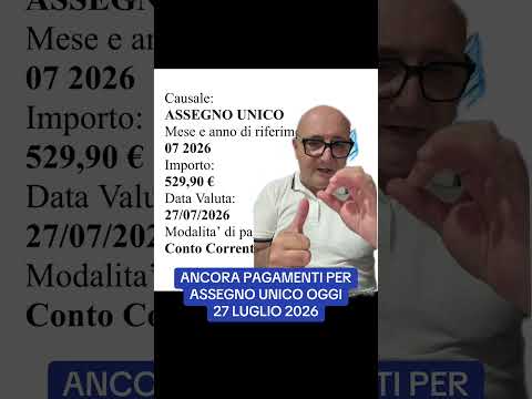 Video Pagamenti in corso assegno unico universale