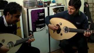 fadel and ilias playing arabic ouds f tuning and c made by d.rapakousios