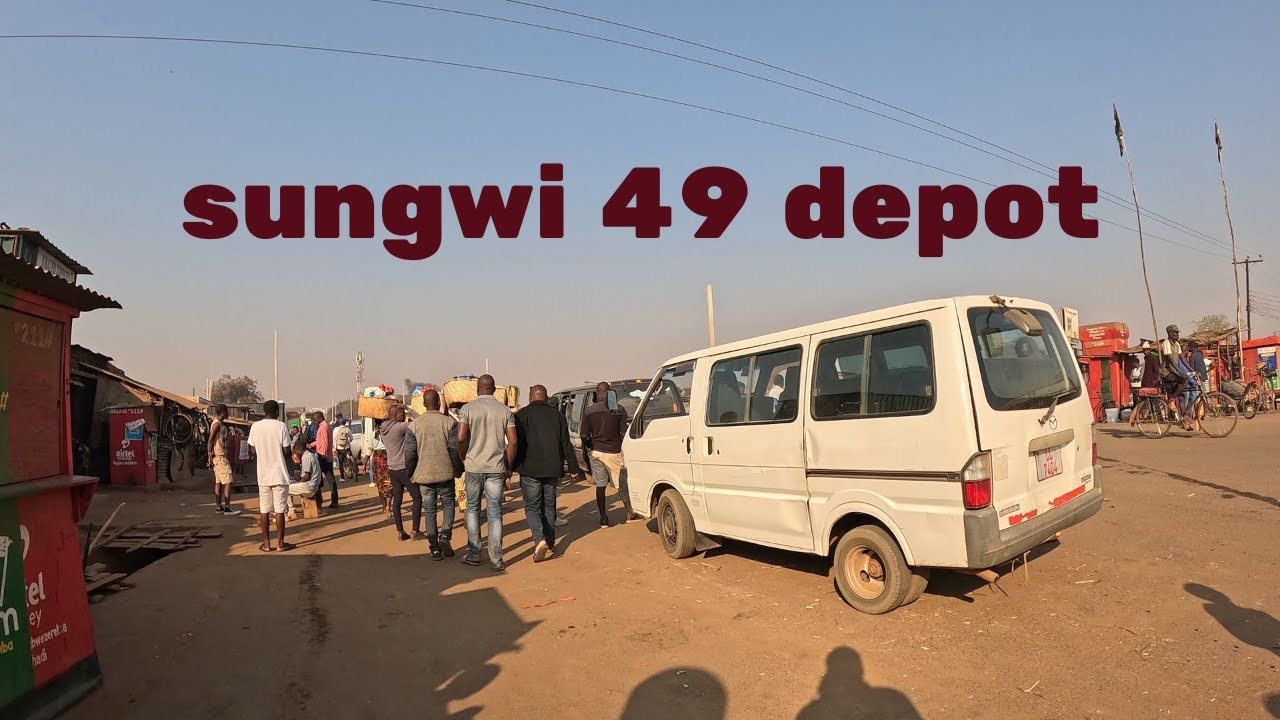 Area 49 Minibuses & Taxis at Nsungwi - Lilongwe City Walking Tour [4K ...